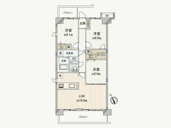 3LDK Apartment for Sale in Asaka, Saitama - Thumbnail 4