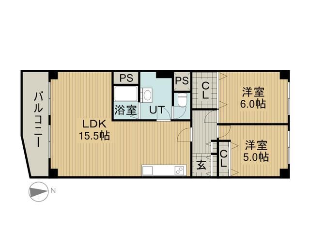2LDK Apartment for Rent in Makomanai, Sapporo - 59.85 sqm - Thumbnail 2