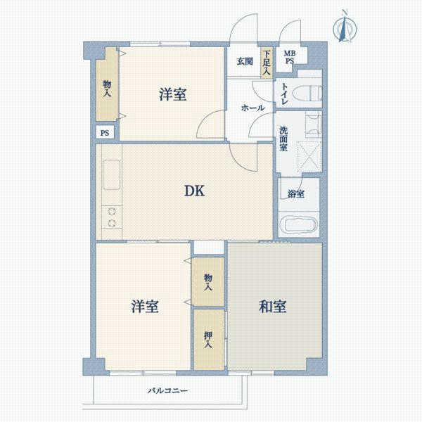 Lions Mansion Totsuka 6 3DK Apartment for Sale in Yokohama - Thumbnail 3