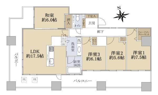 4LDK Apartment in Shin-Sapporo, Sapporo, Hokkaido - Thumbnail 4