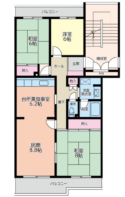 3LDK Apartment for Sale in Atsugi, Kanagawa - Green Town Miyanosato - Main Image