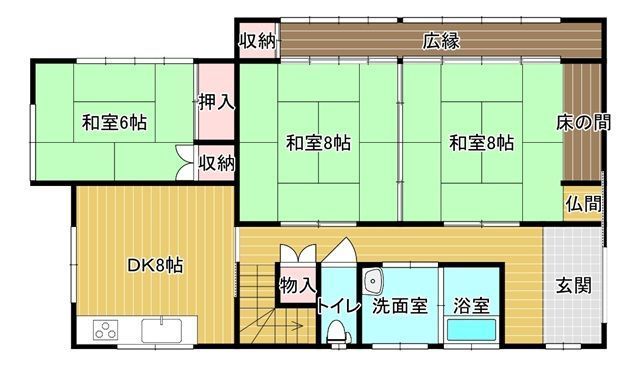 6DK Detached House for Sale in Omuta, Fukuoka with Parking - Thumbnail 3