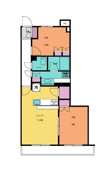 2LDK Apartment for Rent in Fujisawa - 56.2 sqm - Thumbnail 2