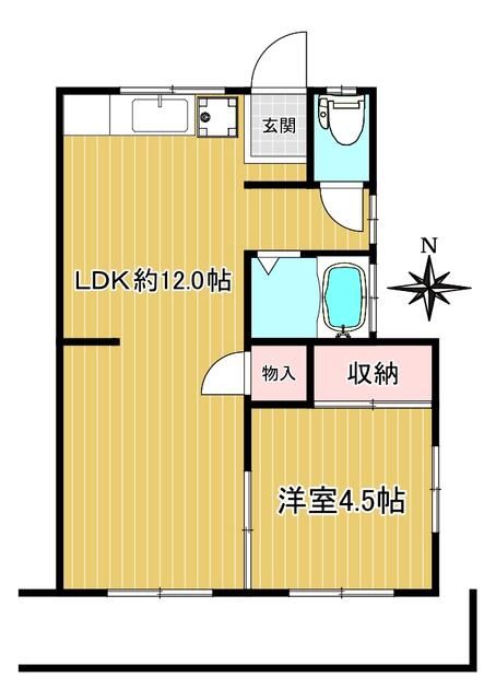 1LDK Apartment for Rent in Yamato City, Kanagawa - Thumbnail 2