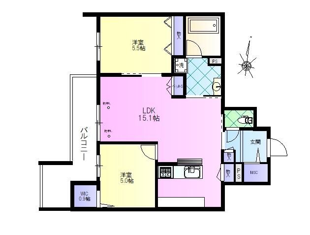 New 2LDK Apartment for Rent in Nerima, Tokyo - 61.38 sqm - Thumbnail 2