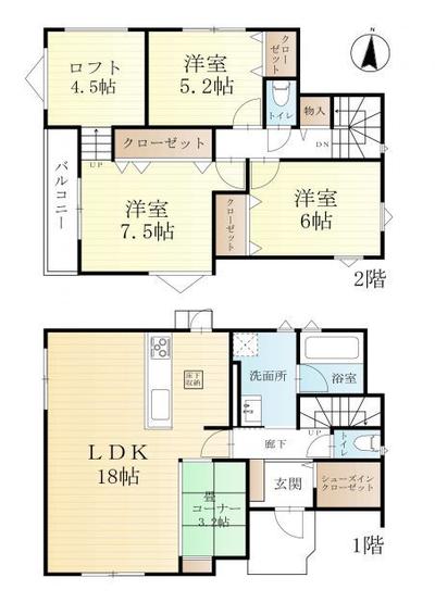 New Build 3LDK House in Kitakyushu, Fukuoka - Corner Lot — Image 44, Kokura Minami, Fukuoka