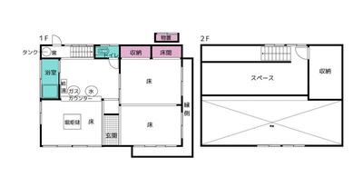 3DK Wooden House in Katsuura City, Chiba – 459 sqm Land — Floorplan, Katsuura, Chiba