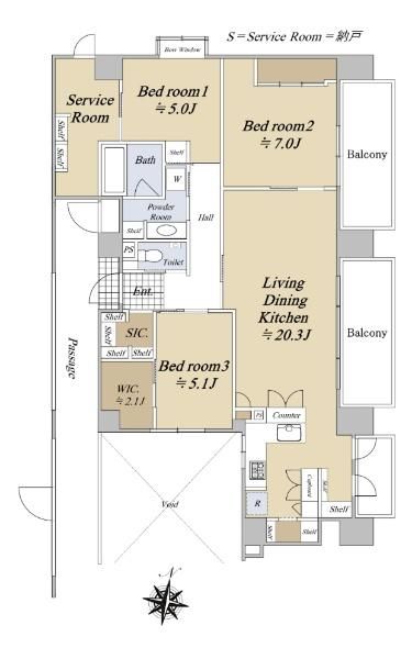 3SLDK Condo for Sale in Kamata, Ota-ku, Tokyo - 93.74 sqm - Thumbnail 4