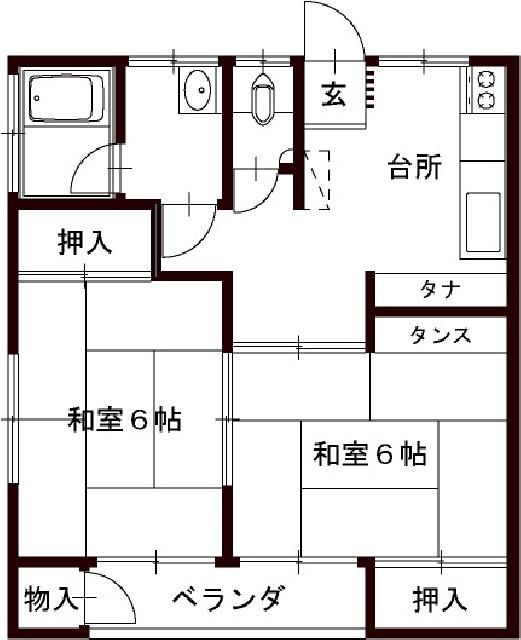 2DK Apartment for Rent in Utsunomiya with Free Parking - Thumbnail 2