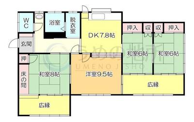4DK Detached House for Sale in Kurume, Fukuoka with 336㎡ Land — Image 44, Kurume, Fukuoka