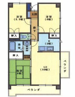 3LDK Apartment for Rent in Hitachi, Ibaraki - 64.20 sqm - Thumbnail 3
