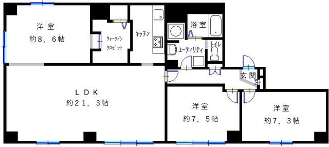 3LDK Corner Apartment for Sale in Central Sapporo, Hokkaido - Thumbnail 3