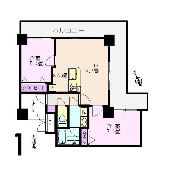2LDK Apartment in Tsuchiura, Ibaraki - 52.88m² - Thumbnail 2
