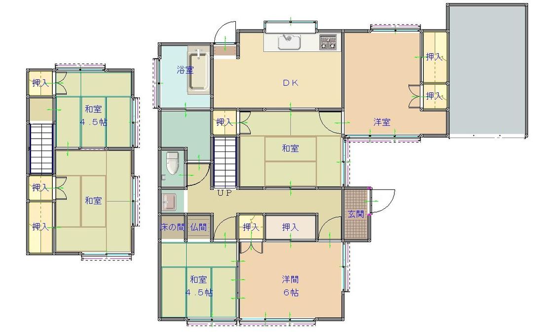 6DK Wooden House for Sale in Hyuga, Miyazaki - 187.85㎡ Land - Thumbnail 2