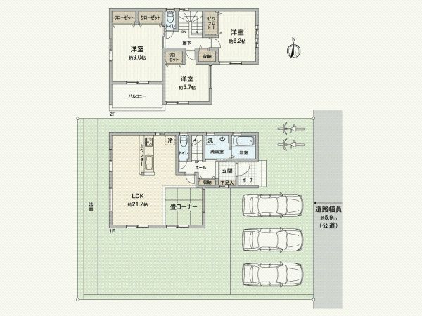 New 3LDK House in Kasugai, Aichi - 2026 Completion - Thumbnail 4