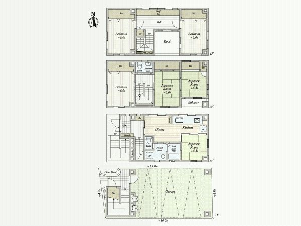1995 6DK Steel House in Taito, Tokyo | 124.75 sqm, 4 Floors - Thumbnail 4