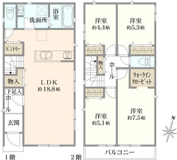 New 4LDK House in Sagamihara, Kanagawa - 7 Min Walk to Kamimizo Station - Thumbnail 4