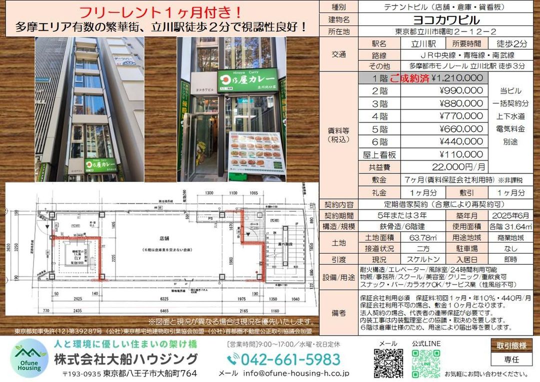 Newly Built Commercial Space for Rent in Tachikawa, Tokyo - Thumbnail 3
