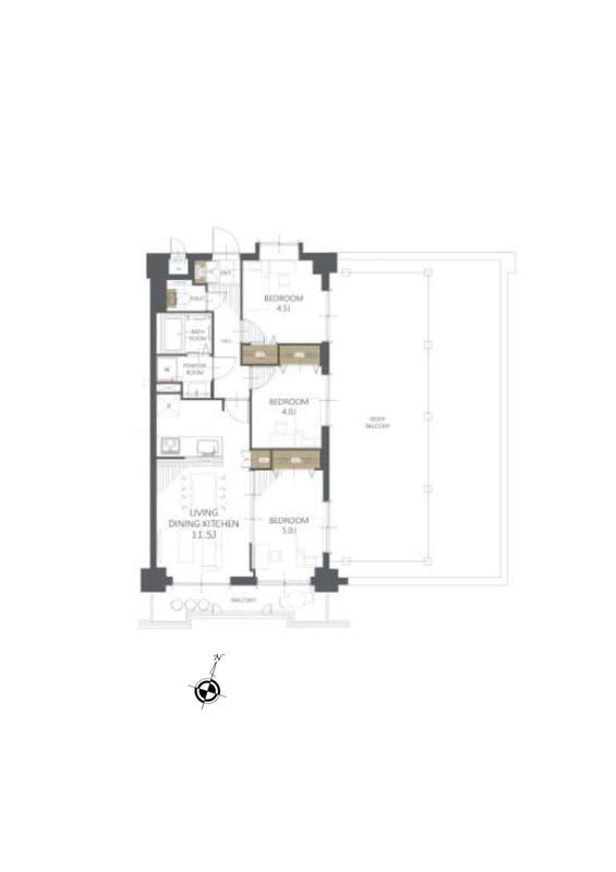 3LDK Apartment with Roof Balcony in Higashimurayama, Tokyo - Thumbnail 2