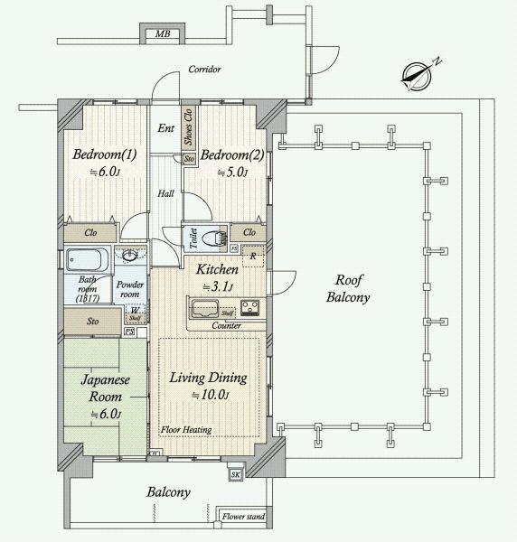 3LDK Apartment for Sale in Makuhari, Chiba City - Thumbnail 2