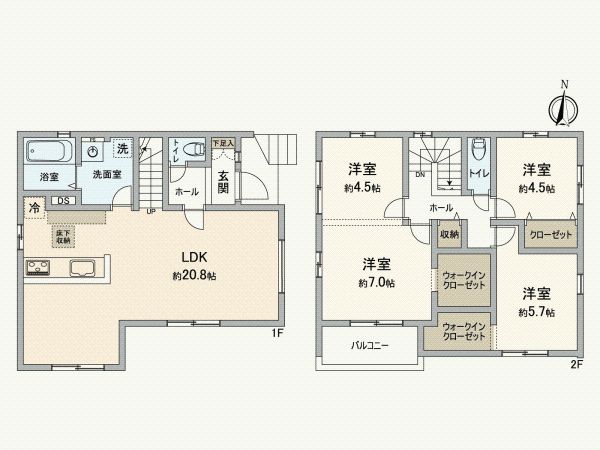 New 3LDK House in Sayama, Saitama - 106.75 sqm - Thumbnail 4