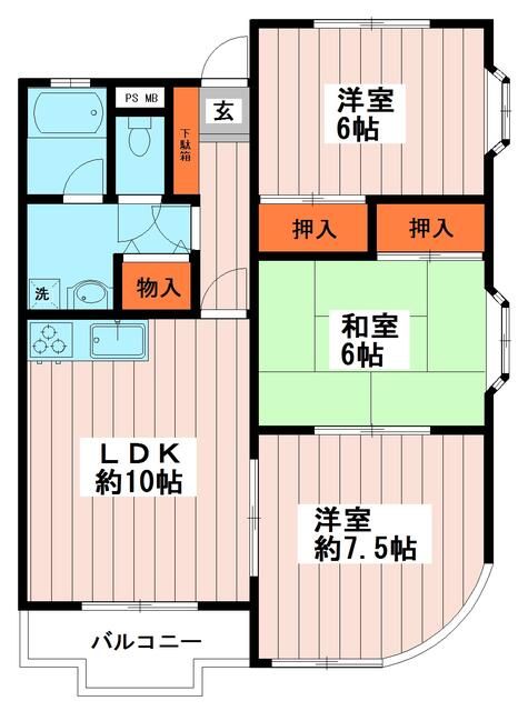 3LDK Apartment for Rent in Abiko, Chiba - 70.38m² - Thumbnail 4