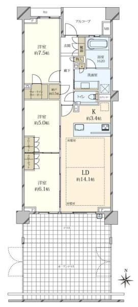 Proud Komaba 3LDK Apartment for Sale in Meguro, Tokyo - Thumbnail 4