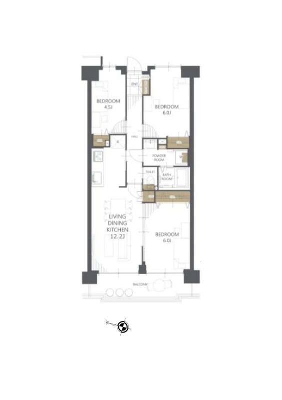 3LDK Apartment for Sale in Higashimurayama, Tokyo - 62.91 sqm - Thumbnail 2