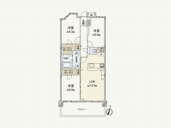 3LDK Apartment for Sale in Higashimurayama, Tokyo - Thumbnail 4