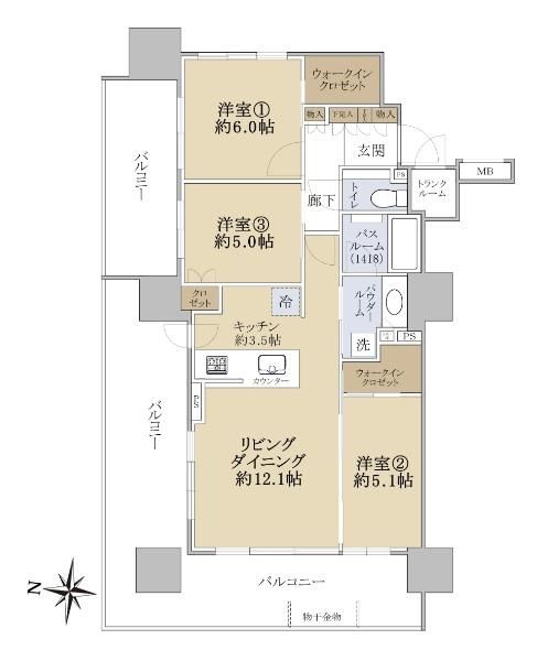 3LDK Apartment for Sale in Sapporo, Hokkaido - Thumbnail 3