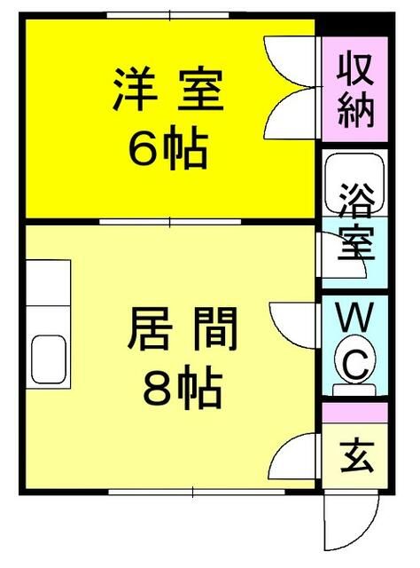 1DK Apartment for Rent Near Kikusui Station in Sapporo - Thumbnail 2