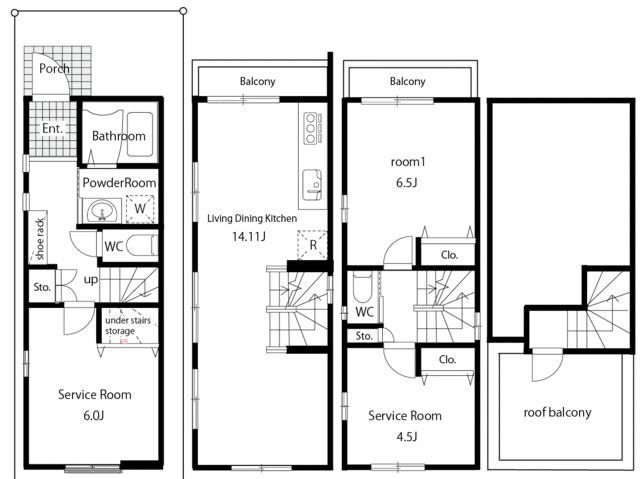 Modern 2019 3-Story House in Kita Ward, Tokyo Near Akabane Station - Thumbnail 4
