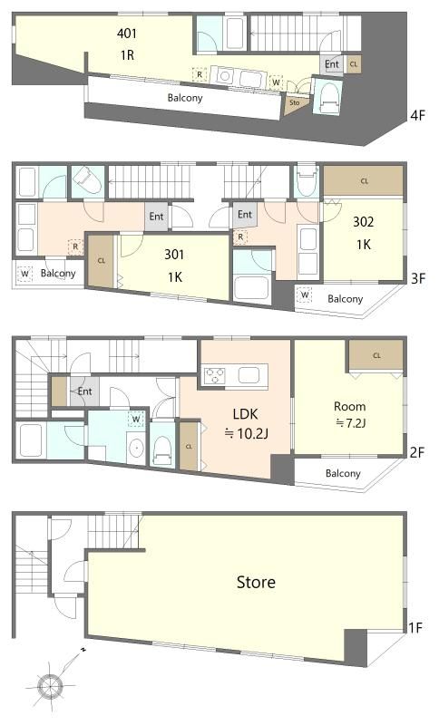 4-Story Apartment Building for Sale in Kameido, Koto Ward, Tokyo - Thumbnail 4
