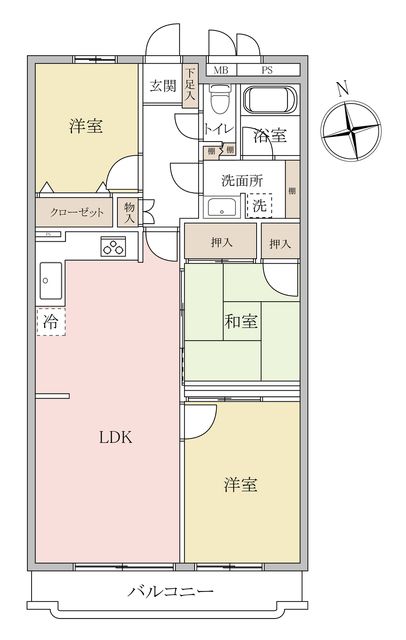 3LDK Apartment for Sale in Ichikawa, Chiba - 71.61 sqm - Thumbnail 2