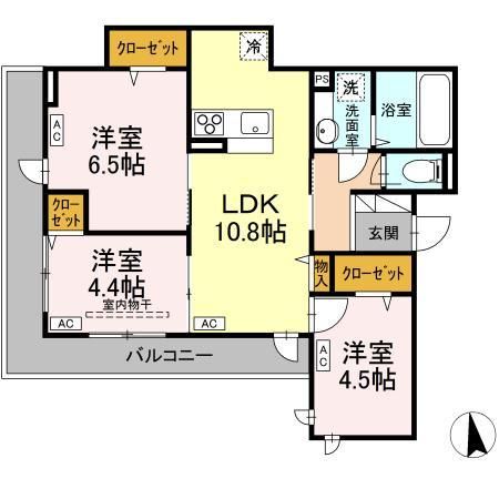 3LDK Apartment for Rent in Koganei, Tokyo - 60.10 sqm - Thumbnail 2