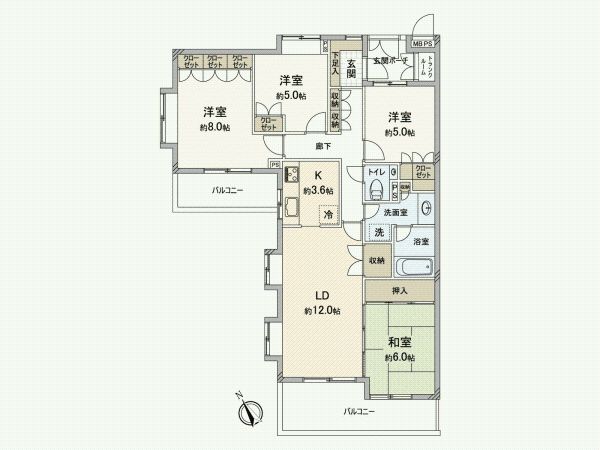 4LDK Apartment for Sale in Zushi, Kanagawa - 94.54㎡ - Thumbnail 4