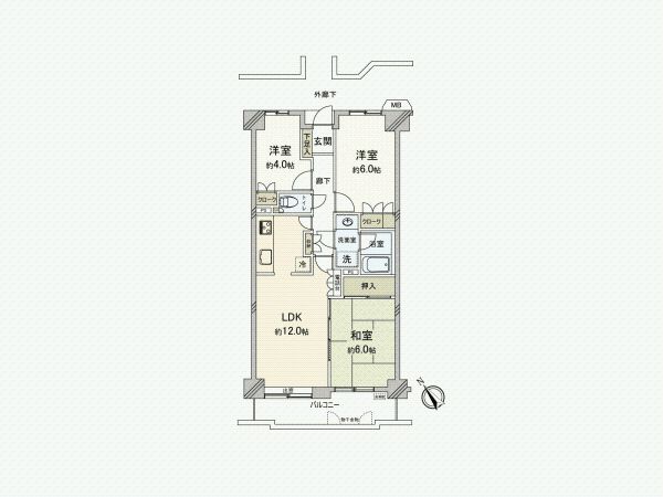 3LDK Apartment for Sale in Sagamidai, Zama City, Kanagawa - Thumbnail 3
