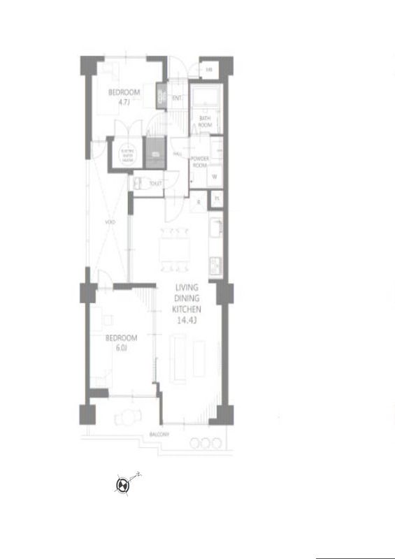 2LDK Apartment for Sale in Tama City, Tokyo - 56.20 sqm - Thumbnail 2
