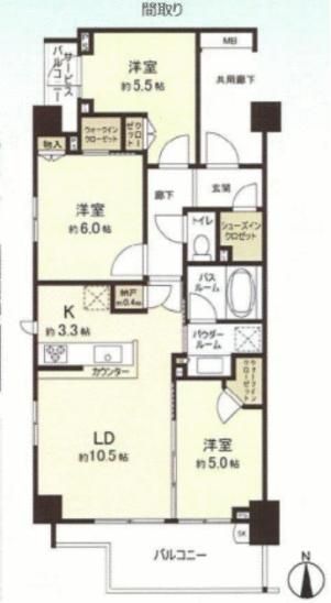 3LDK Apartment for Sale near Nishi-Kawaguchi Station, Warabi - Thumbnail 3
