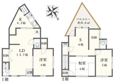 3SLDK House with Roof Balcony for Sale in Yokosuka, Kanagawa — Image 11, Yokosuka, Kanagawa