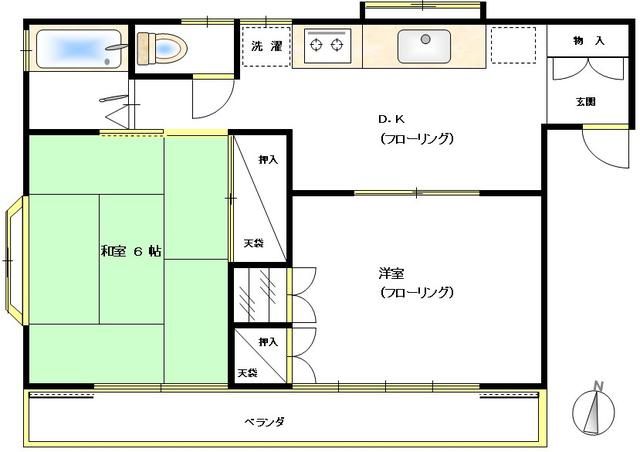 2DK Apartment for Rent in Isumi, Chiba – 41.50 sqm - Thumbnail 2