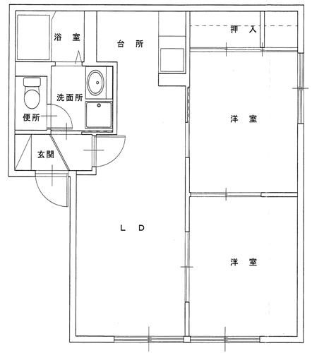 2LDK Apartment for Rent in Oshu City, Iwate - Grand Garden A - Thumbnail 2