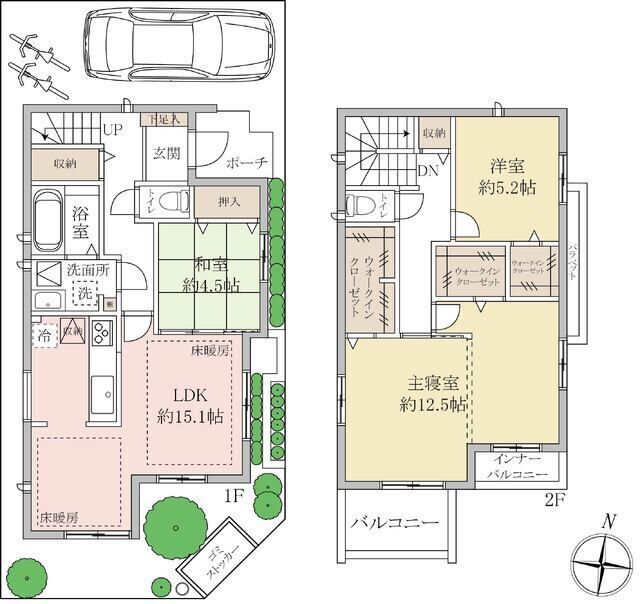 2012 Detached House in Kasukabe, 5 Min Walk to Ichinowari Station - Thumbnail 2