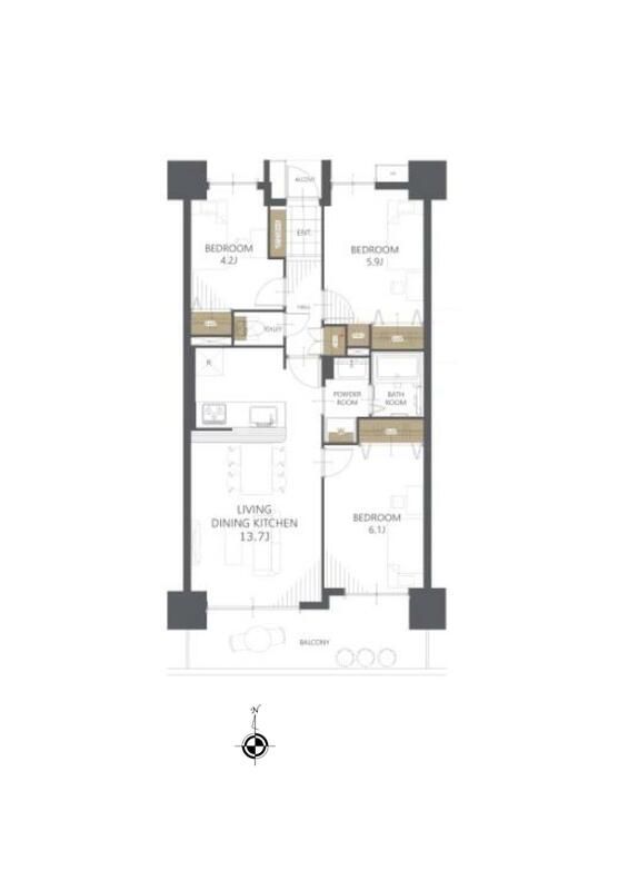 3LDK Apartment for Sale in Hino, Tokyo - Green Corp Toyota - Thumbnail 2