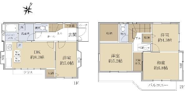 4DK Detached House for Sale in Tachikawa, Tokyo - Thumbnail 4