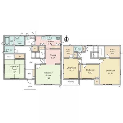 5DK Detached House for Sale in Yotsukaido, Chiba — Image 44, Yotsukaido, Chiba