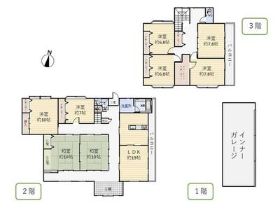 8LDK Detached House for Sale in Higashi-ku, Niigata City — Floorplan, Higashi, Niigata