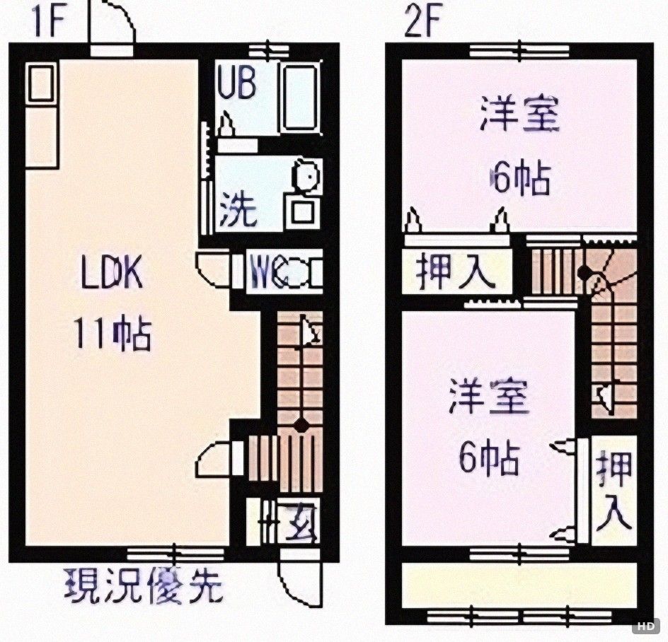 2LDK Maisonette Apartment for Rent in Kaga Onsen, Ishikawa - Thumbnail 2