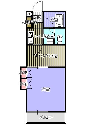 1DK Apartment for Rent in Utsunomiya, Tochigi - Thumbnail 2