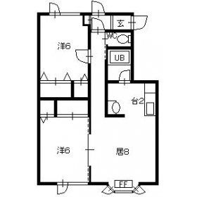 2DK Apartment for Rent in Obihiro, Hokkaido with Free Parking - Thumbnail 4